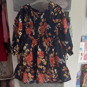Janie and Jack Navy Floral Dress